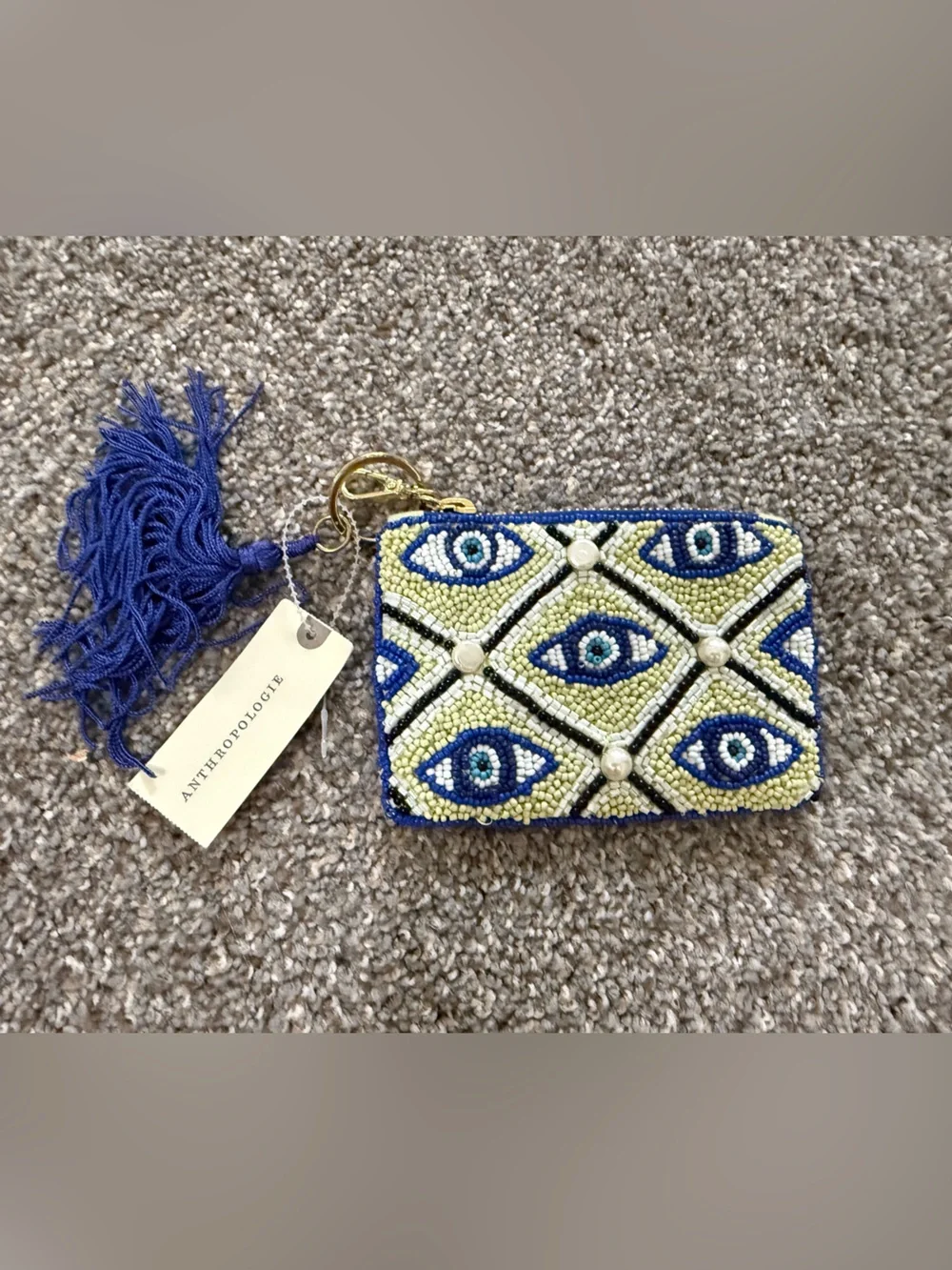 NWT Anthropologie Fiona Beaded Coin Purse